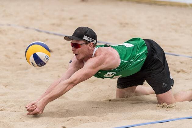 FIVB World Tour - Olsztyn 4-Star Open am 22.07.2017 Markus Boeckermann (GER); FIVB World Tour - Olsztyn 4-Star Open am 22.07.2017, Olsztyn (Polen). xPWx