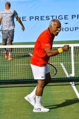 Mansour Bahrami CELEBRITES : Classic Tennis Tour 2017 - Saint Tropez - 22 07 2017 NorbertScanella Panoramic 