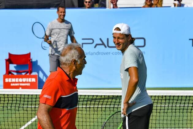 Mansour Bahrami - Lucas Pouille - Michael Llodra CELEBRITES : Classic Tennis Tour 2017 - Saint Tropez - 22 07 2017 NorbertScanella Panoramic 