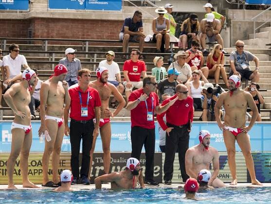 Preliminary Round WaterPolo Men s Canada CAN (White Cup) Vs France FRA (Blue Cup) Team Canada (CAN) Day 10 23 07 2017 XVII FINA World Championships Aquatics City Park - Varosliget Lake Budapest Hungary Photo Pasquale Mesiano Deepbluemedia Insidefoto pasqualexmesiano