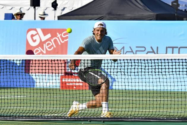 Lucas Pouille CELEBRITES : Classic Tennis Tour 2017 - Saint Tropez - 22 07 2017 NorbertScanella Panoramic 