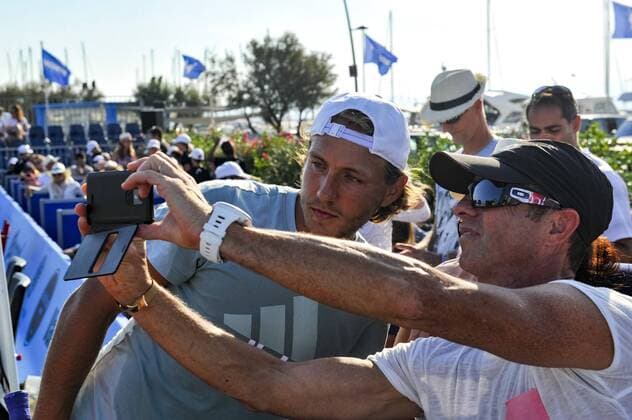 Lucas Pouille CELEBRITES : Classic Tennis Tour 2017 - Saint Tropez - 22 07 2017 NorbertScanella Panoramic 