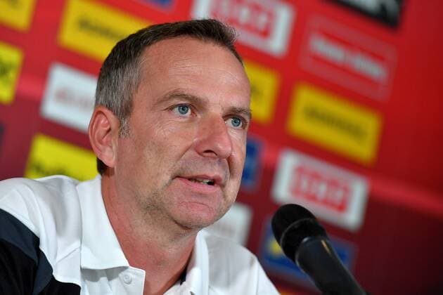 SOCCER - UEFA EURO EM Europameisterschaft Fussball 2017 WAGENINGEN,NETHERLANDS,23.JUL.17 - WOMEN SOCCER - UEFA Women s European Championship EM Europameisterschaft 2017, press conference PK Pressekonferenz team AUT. Image shows head coach Dominik Thalhammer (AUT). GEPAxpictures xFlorianxErtl