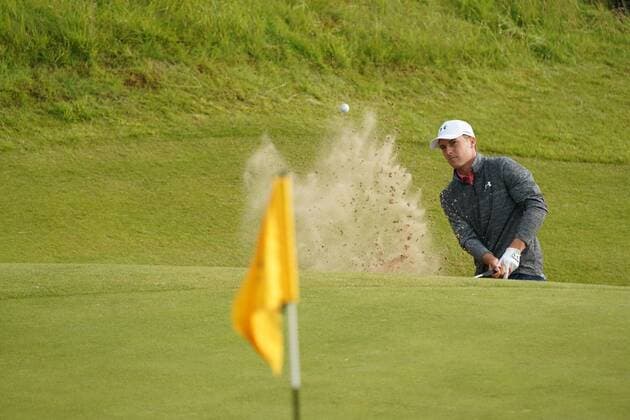 Jordan Spieth (USA), JULY 22, 2017 - Golf : Jordan Spieth of the United States on the 17th hole during the third round of the 146th British Open Golf Championship at Royal Birkdale Golf Club in Southport, Merseyside, England. NOxTHIRDxPARTYxSALES.  (waha020981)