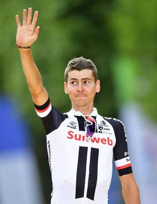 PARIS, FRANCE - JULY 23 : BARGUIL Warren of Team Sunweb pictured during the podium ceremony after stage 21 of the 104th edition of the 2017 Tour de France cycling race, a stage of 103 kms between Montgeron and Paris Champs-Elysees on July 23, 2017 in Paris, France, 23 07 17 CYCLISME : Tour de France 2017 - Etape 21 - Montgeron to paris champs elysees - 23 07 2017 PHOTONEWS PANORAMIC 