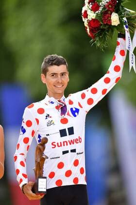PARIS, FRANCE - JULY 23 : BARGUIL Warren of Team Sunweb pictured during the podium ceremony after stage 21 of the 104th edition of the 2017 Tour de France cycling race, a stage of 103 kms between Montgeron and Paris Champs-Elysees on July 23, 2017 in Paris, France, 23 07 17 CYCLISME : Tour de France 2017 - Etape 21 - Montgeron to paris champs elysees - 23 07 2017 PHOTONEWS PANORAMIC 