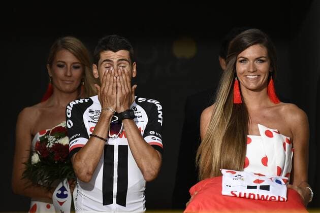 French Warren Barguil of Team Sunweb pictured after the twenty-first and final stage of the 104th edition of the Tour de France cycling race, from Montgeron to Paris (103km), France, Sunday 23 July 2017. This year s Tour de France takes place from July first to July 23rd. YORICKxJANSENS  x05137573x