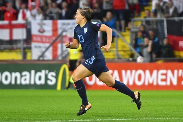 England Women v Spain UEFA Women s Euros 2017 Francesca Kirby of England celebrates scoring their first goal to make it England 1 Spain during the UEFA Women s Euros 2017 match at the Rat Verlegh Stadion, Breda Copyright: xKristianxKanex FIL-10432-0019 UK Newspapers OUT