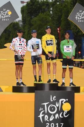 23-07-2017 Tour De France; Tappa 21 Montgeron - Paris; 2017, Team Sky; 2017, Team Sunweb; 2017, Orica - Scott; Froome, Christopher; Barguil, Warren; Yates, Simon; Matthews, Michael; Paris; 