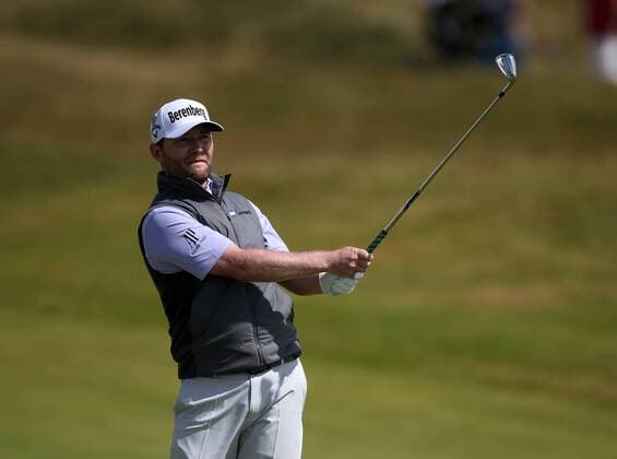 23rd July 2017, Royal Birkdale Golf Club, Southport, England; The 146th Open Golf Championship, fourth round ; Branden Grace (RSA) hits a pitch shot from the fairway on the second hole xDavidxBlunsdenx  ActionPlus11905898