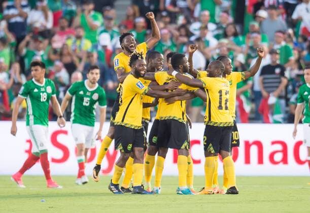July 24, 2017 - Pasadena, California, USA - Pasadena, Ca. - July 23, 2017: The CONCACAF Gold Cup Semi-Final Game, Mexico vs Jamaica. Final score, Mexico 0, Jamaica 1 Jamaican Team - ZUMAt139 20170724_zaa_t139_003 Copyright: xDavidxBernalx