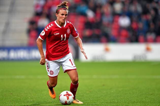 SOCCER - UEFA EURO EM Europameisterschaft Fussball 2017, NOR vs DEN DEVENTER,NETHERLANDS,24.JUL.17 - WOMEN SOCCER - UEFA Women s European Championship EM Europameisterschaft 2017, Group A, Norway vs Denmark. Image shows Katrine Veje (DEN). GEPAxpictures xFlorianxErtl