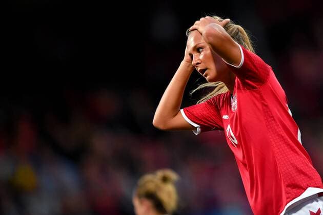 SOCCER - UEFA EURO EM Europameisterschaft Fussball 2017, NOR vs DEN DEVENTER,NETHERLANDS,24.JUL.17 - WOMEN SOCCER - UEFA Women s European Championship EM Europameisterschaft 2017, Group A, Norway vs Denmark. Image shows the disappointment of Frederikke Thogersen (DEN). GEPAxpictures xFlorianxErtl