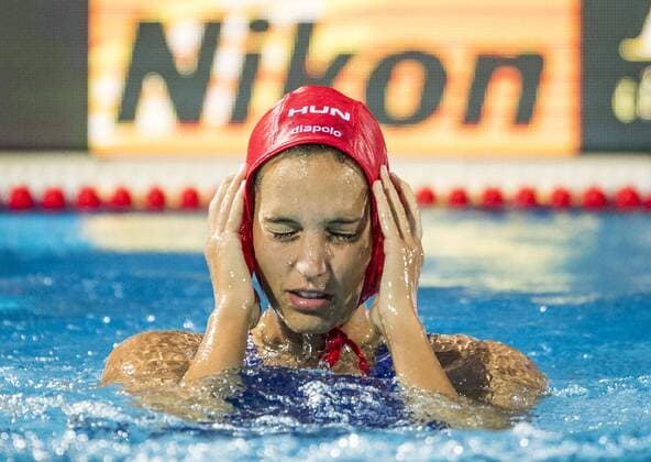 Quarterfinal WaterPolo Women s Hungary HUN (White Cup) Vs Canada CAN (Blue Cup) 1 Edina Gangl HUN Hungary Day 11 24 07 2017 XVII FINA World Championships Aquatics City Park - Varosliget Lake Budapest Hungary Photo Pasquale Mesiano Deepbluemedia Insidefoto pasqualexmesiano