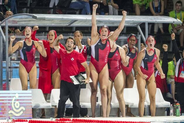 Quarterfinal WaterPolo Women s Hungary HUN (White Cup) Vs Canada CAN (Blue Cup) Team Canada (CAN) Day 11 24 07 2017 XVII FINA World Championships Aquatics City Park - Varosliget Lake Budapest Hungary Photo Pasquale Mesiano Deepbluemedia Insidefoto pasqualexmesiano