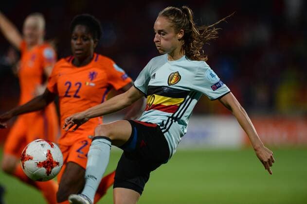 Fußball, Frauen EM, Belgien - Niederlande Belgium s Tessa Wullaert pictured in action during a soccer game between Belgian national women s soccer team Red Flames and The Netherlands, the third game in group A in the group stage of the Women s European Championship EM Europameisterschaft 2017 in the Netherlands, Monday 24 July 2017 in Tilburg, The Netherlands. DAVIDxCATRY  x05138147x
