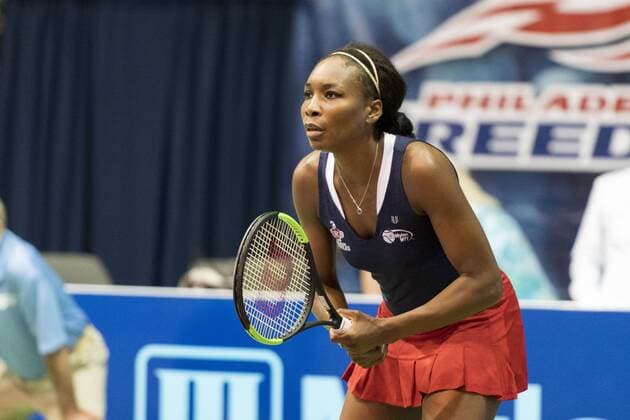 July 24, 2017 - Philadelphia, Pennsylvania, U.S - Tennis legend, VENUS WILLIAMS, in action against the Philadelphia Freedoms at St. Joseph s Hagen Arena in Philadelphia PA. Tennis 2017 Venus Williams Plays WTT In Philadelphia - ZUMArf1_ 20170724_zaf_rf1_023 Copyright: xRickyxFitchettx