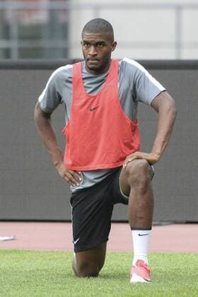 French football star Anthony Modeste takes part in a training session of Tianjin Quanjian Football Club in Tianjin, China, 15 July 2017. Anthony Modeste  pbu653105_09