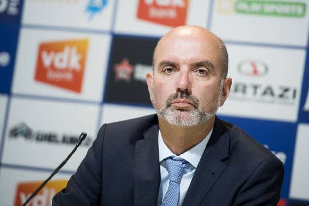Gent s Marc Van Lysebetten pictured during a press conference PK Pressekonferenz of Belgian first division soccer team KAA Gent ahead of the first leg of the third qualifying round for the UEFA Europa League competition, Wednesday 26 July 2017 in Gent. KAA Gent plays against Austrian team Altach on Thursday. JASPERxJACOBS  x05139072x