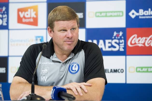 Gent s head coach Hein Vanhaezebrouck pictured during a press conference PK Pressekonferenz of Belgian first division soccer team KAA Gent ahead of the first leg of the third qualifying round for the UEFA Europa League competition, Wednesday 26 July 2017 in Gent. KAA Gent plays against Austrian team Altach on Thursday. JASPERxJACOBS  x05139077x