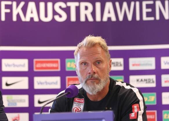 SOCCER - UEFA EL quali, A.Wien vs Limassol, preview VIENNA,AUSTRIA,26.JUL.17 - SOCCER - UEFA Europa League qualification, FK Austria Wien vs AEL Limassol, preview, press conference PK Pressekonferenz A.Wien. Image shows head coach Thorsten Fink (A.Wien). GEPAxpictures xChristianxOrt