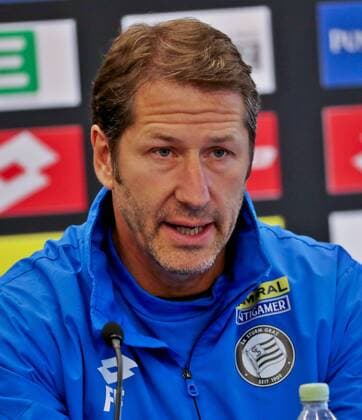 SOCCER - UEFA EL quali, Sturm vs Fenerbahce, preview GRAZ,AUSTRIA,26.JUL.17 - SOCCER - UEFA Europa League qualification, SK Sturm Graz vs Fenerbahce Istanbul, preview, press conference PK Pressekonferenz Sturm. Image shows head coach Franco Foda (Sturm). GEPAxpictures xHansxOberlaender