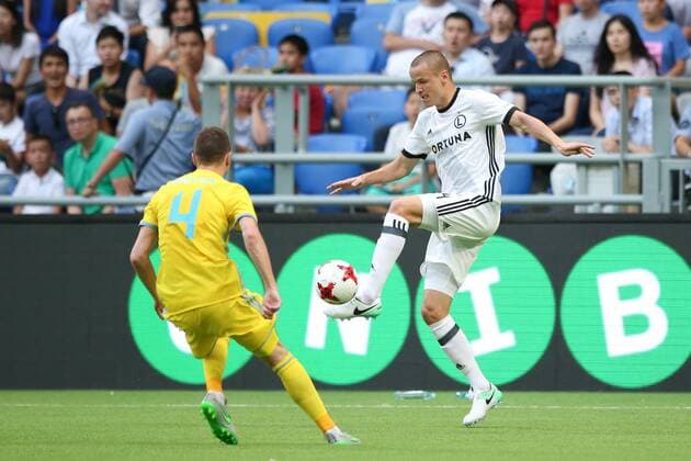 ASTANA 26.07.2017 PIERWSZY MECZ III RUNDA KWALIFIKACJE LIGA MISTRZOW SEZON 2017 18: FK ASTANA - LEGIA WARSZAWA --- UEFA CHAMPIONS LEAGUE FIRST LEG THIRD QUALIFYING ROUND MATCH: FC ASTANA - LEGIA WARSAW IGOR SZITOW THIBAULT MOULIN FOT. PIOTR KUCZA FOTOPYK NEWSPIX.PL --- Newspix.pl  170726PYK0035