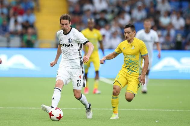 ASTANA 26.07.2017 PIERWSZY MECZ III RUNDA KWALIFIKACJE LIGA MISTRZOW SEZON 2017 18: FK ASTANA - LEGIA WARSZAWA --- UEFA CHAMPIONS LEAGUE FIRST LEG THIRD QUALIFYING ROUND MATCH: FC ASTANA - LEGIA WARSAW KASPER HAMALAINEN SERIKZAN MUZIKOW FOT. PIOTR KUCZA FOTOPYK NEWSPIX.PL --- Newspix.pl  170726PYK0045