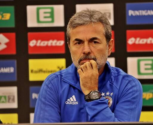 SOCCER - UEFA EL quali, Sturm vs Fenerbahce, preview GRAZ,AUSTRIA,26.JUL.17 - SOCCER - UEFA Europa League qualification, SK Sturm Graz vs Fenerbahce Istanbul, preview, press conference PK Pressekonferenz Fenerbahce. Image shows head coach Aykut Kocaman (Fenerbahce). GEPAxpictures xHansxOberlaender