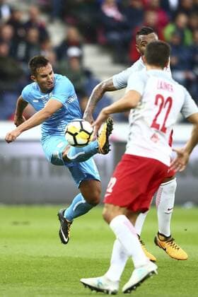 Bilder des Tages - SPORT SOCCER - UEFA CL quali, RBS vs Rijeka SALZBURG,AUSTRIA,26.JUL.17 - SOCCER - UEFA Champions League qualification, Red Bull Salzburg vs HNK Rijeka. Image shows Mario Gavranovic (Rijeka). GEPAxpictures xFelixxRoittner