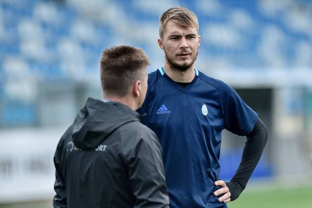 Forward of FK Mlada Boleslav Nikolay Komlichenko attends a training session prior to the 3rd qualifying round, 1st leg of Football European League match FK Mlada Boleslav vs Albanian Skenderbeu in Mlada Boleslav, Czech Republic, July 26, 2017. (CTKxPhoto RadekxPetrasek) CTKPhotoP201707260867401  PER 7