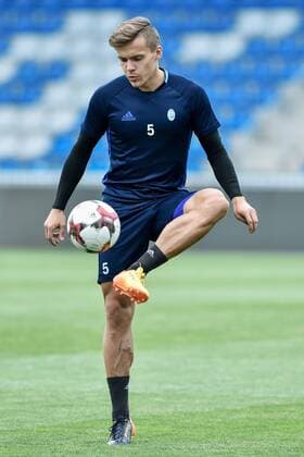 Defender of FK Mlada Boleslav Tomas Fabian attends a training session prior to the 3rd qualifying round, 1st leg of Football European League match FK Mlada Boleslav vs Albanian Skenderbeu in Mlada Boleslav, Czech Republic, July 26, 2017. (CTKxPhoto RadekxPetrasek) CTKPhotoP201707260876501  PER 14