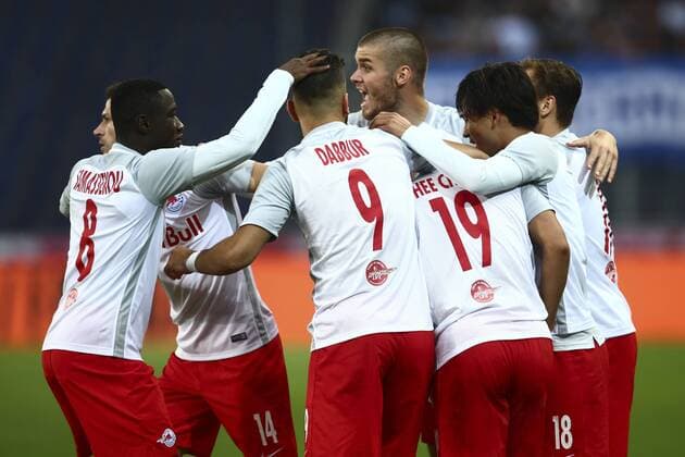 SOCCER - UEFA CL quali, RBS vs Rijeka SALZBURG,AUSTRIA,26.JUL.17 - SOCCER - UEFA Champions League qualification, Red Bull Salzburg vs HNK Rijeka. Image shows the rejoicing of RBS. GEPAxpictures xFelixxRoittner