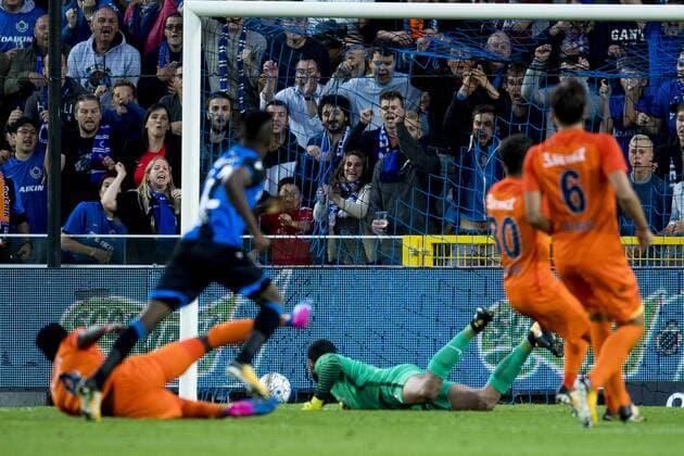 Club s Emmanuel Bonaventure Dennis scores a goal during a soccer game between Belgian team Club Brugge KSV and Turkish club Istanbul Basaksehir F.K., the first leg of the third qualifying round for the UEFA Champions League competition, Wednesday 26 July 2017 in Brugge. JASPERxJACOBS  x05139308x
