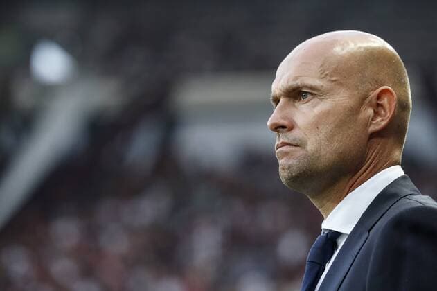 coach Marcel Keizer of Ajax during the UEFA Champions League third round qualifying first leg match between OGC Nice and Ajax Amsterdam on July 26, 2017 at the Allianz Riviera in Nice, France OGC Nice v Ajax UEFA Champions League 2017 2018 xVIxVIxImagesx xMauricexvanxSteenxIVx 8317356
