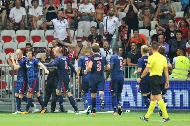 EQUIPE DE FOOTBALL DE L AJAX AMSTERDAM - JOIE FOOTBALL : Nice vs Ajax Amsterdam - Ligue des Champions - 26 07 2017 FEP Panoramic 