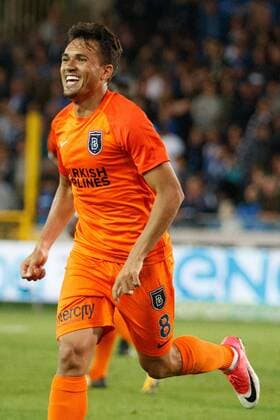 Basaksehir s Mossoro celebrates after scoring during a soccer game between Belgian team Club Brugge KSV and Turkish club Istanbul Basaksehir F.K., the first leg of the third qualifying round for the UEFA Champions League competition, Wednesday 26 July 2017 in Brugge. KURTxDESPLENTER  x05139456x