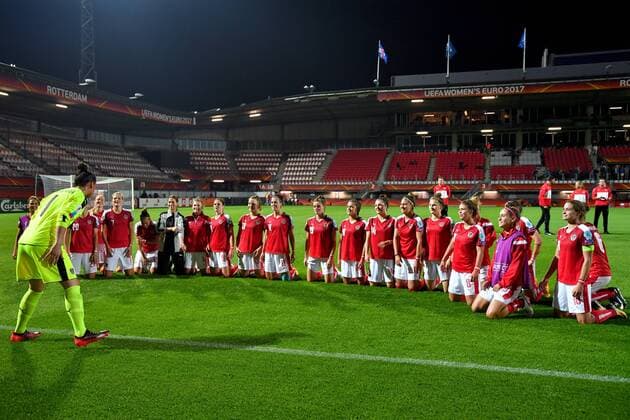 SOCCER - UEFA EURO EM Europameisterschaft Fussball 2017, ISL vs AUT ROTTERDAM,NETHERLANDS,26.JUL.17 - WOMEN SOCCER - UEFA Women s European Championship EM Europameisterschaft 2017, Group C, Iceland vs Austria. Image shows the rejoicing of AUT. GEPAxpictures xFlorianxErtl