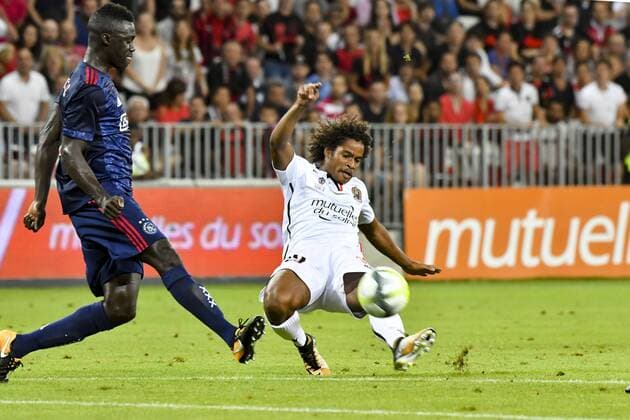 Vincent Marcel (OGC NIce) - Davinson Sanchez (Ajax) FOOTBALL : OGC Nice vs Ajax - Tour preliminaire de ligue des champions - Nice - 26 07 2017 NorbertScanella Panoramic 
