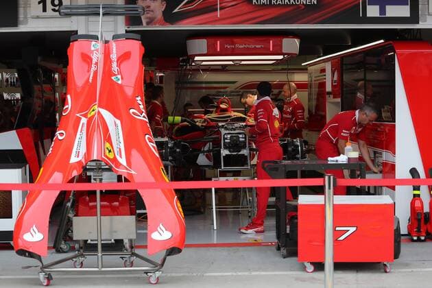 Hungarian Grand Prix, Hungaroring 27 - 30 July 2017 27.07.2017 - Ferrari garage 