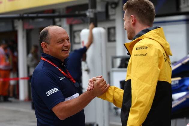 Hungarian Grand Prix, Hungaroring 27 - 30 July 2017 27.07.2017 - Frederic Vasseur (FRA) Sauber Team Principal and Nico Hulkenberg (GER) Renault F1 Team RS17 