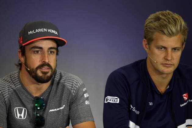 Hungarian Grand Prix, Hungaroring 27 - 30 July 2017 27.07.2017 - press conference PK Pressekonferenz Fernando Alonso (ESP) McLaren MCL32 and Marcus Ericsson (SUE) Sauber C36 