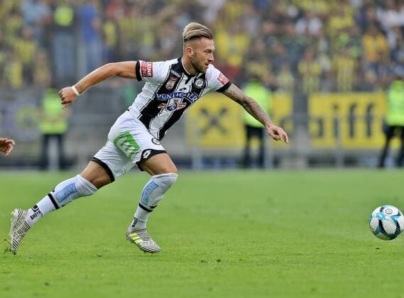 SOCCER - EL quali, Sturm vs Fenerbahce GRAZ,AUSTRIA,27.JUL.17 - SOCCER - UEFA Europa League qualification, SK Sturm Graz vs Fenerbahce Istanbul. Image shows Peter Zulj (Sturm). GEPAxpictures xM.xOberlaender