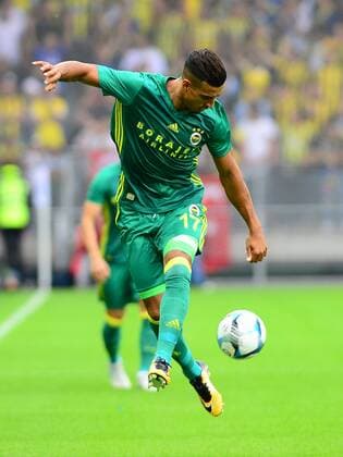 Nabil Dirar of Fenerbahce during the UEFA Europa League match between Sturm Graz and Fenerbahce at Merkur Arena (UPC) in Graz , Austria, on 27 July 2017. 