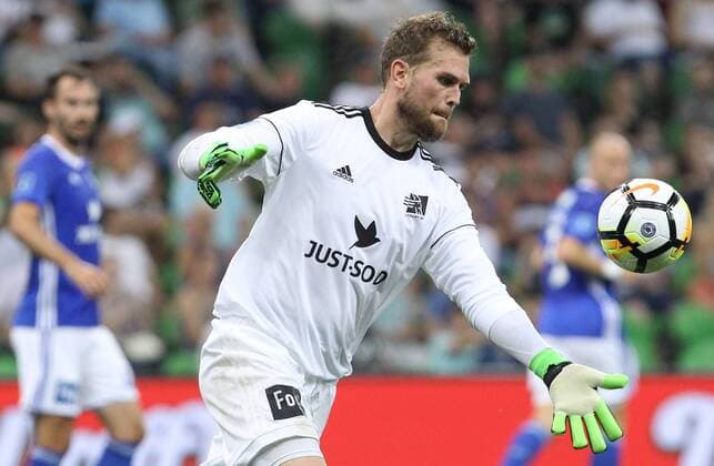 KRASNODAR, RUSSIA - JULY 27, 2017: FC Lyngby s goalkeeper Mikkel Andersen in the first leg of their 2017 2018 UEFA Europa League third qualifying round tie with FC Krasnodar at Krasnodar Stadium. Vitaly Timkiv TASS  TS059329