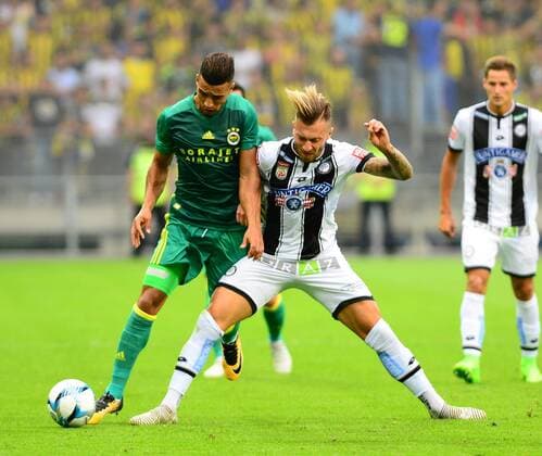Nabil Dirar of Fenerbahce and of Sturm Graz during the UEFA Europa League match between Sturm Graz and Fenerbahce at Merkur Arena (UPC) in Graz , Austria, on 27 July 2017. 