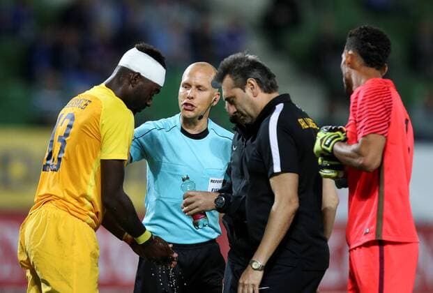 SOCCER - UEFA EL quali, A.Wien vs Limassol VIENNA,AUSTRIA,27.JUL.17 - SOCCER - UEFA Europa League qualification, FK Austria Wien vs AEL Limassol. Image shows Kevin Lafrance (Limassol). GEPAxpictures xPatrickxLeuk