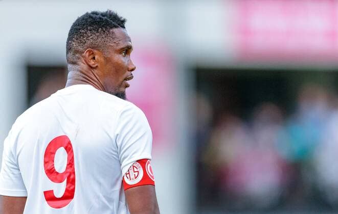 27.07.2017, Alois Latini Stadion, Zell am See, AUT, Testspiel, Bayer 04 Leverkusen vs Antalyaspor, im Bild Samuel Eto o (Antalyaspor) during the Friendly Football Match between Bayer 04 Leverkusen and Antalyaspor at the Alois Latini Stadion, Zell am See, Austria on 2017 07 27. Zell am See  EP_fei  