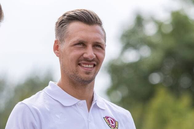 Saisoneröffnung mit Familienfest - Im Bild: Sören (Soeren) Gonther bei der Vorstellung der Neuzugänge. SG Dynamo Dresden, Saisoneröffnung