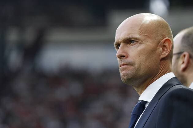 coach Marcel Keizer of Ajax during the UEFA Champions League third round qualifying first leg match between OGC Nice and Ajax Amsterdam on July 26, 2017 at the Allianz Riviera in Nice, France OGC Nice v Ajax UEFA Champions League 2017 2018 xVIxVIxImagesx xMauricexvanxSteenxIVx 8328836